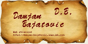 Damjan Bajatović vizit kartica